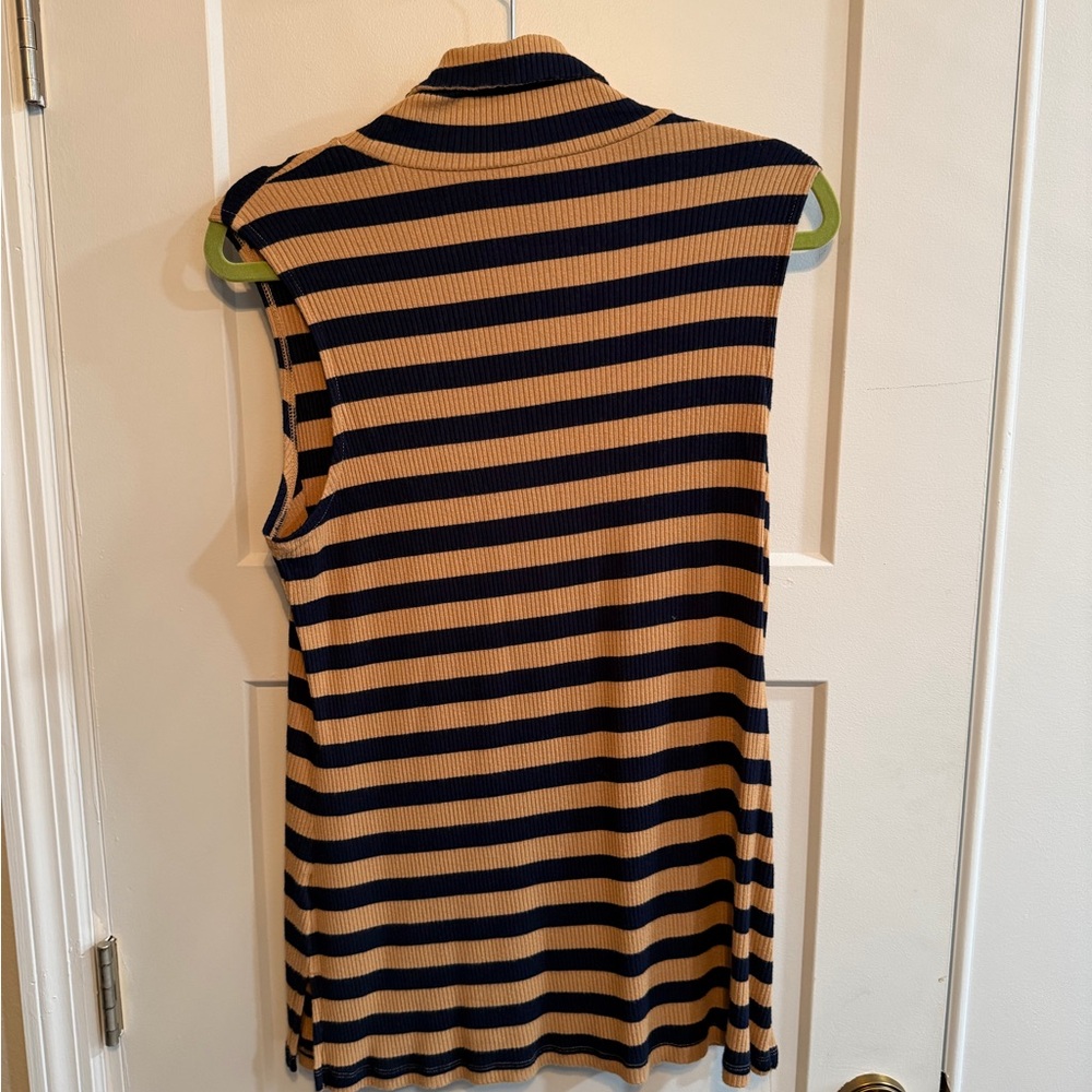 Tommy Hilfiger Navy and Tan Striped Top - Picture 2 of 3